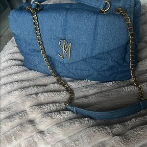 Stylish Blue Quilted Handbag